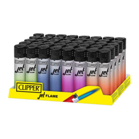 CLIPPER® - Silver Gradient – Classic Jet Flame - 4 Stuks