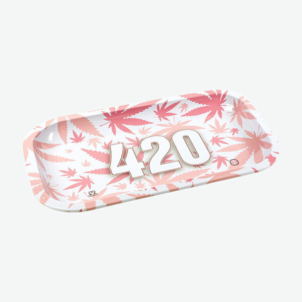 (L) 420 PINK ROLLING TRAY (27x16cm)