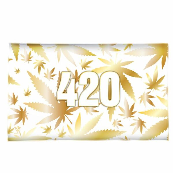 GLASS TRAY LARGE - 420 GOLD