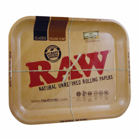 (XL) RAW METAL ROLLING TRAY (34x28cm)