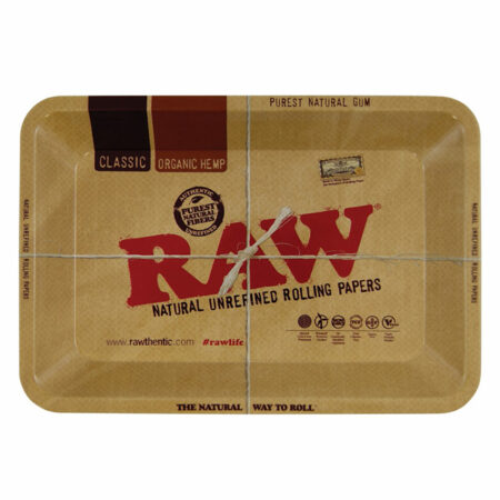 (S) RAW METAL ROLLING TRAY MINI (18x13cm)