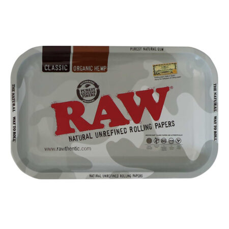 (L) RAW ARCTIC CAMOUFLAGE METAL ROLLING TRAY (27,5 x 17,5 cm)