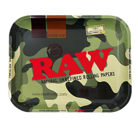 (XL) RAW CAMOUFLAGE METAL ROLLING TRAY (34 x 27,5 cm)